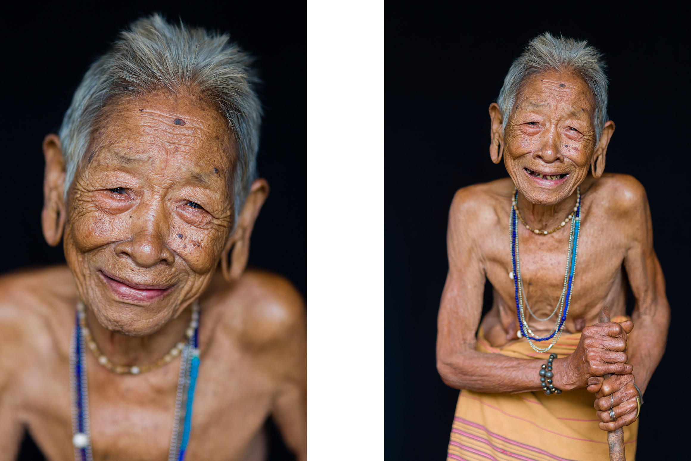 Portrait of an old Kreung ethnic minority woman - Ratanakiri, Cambodia