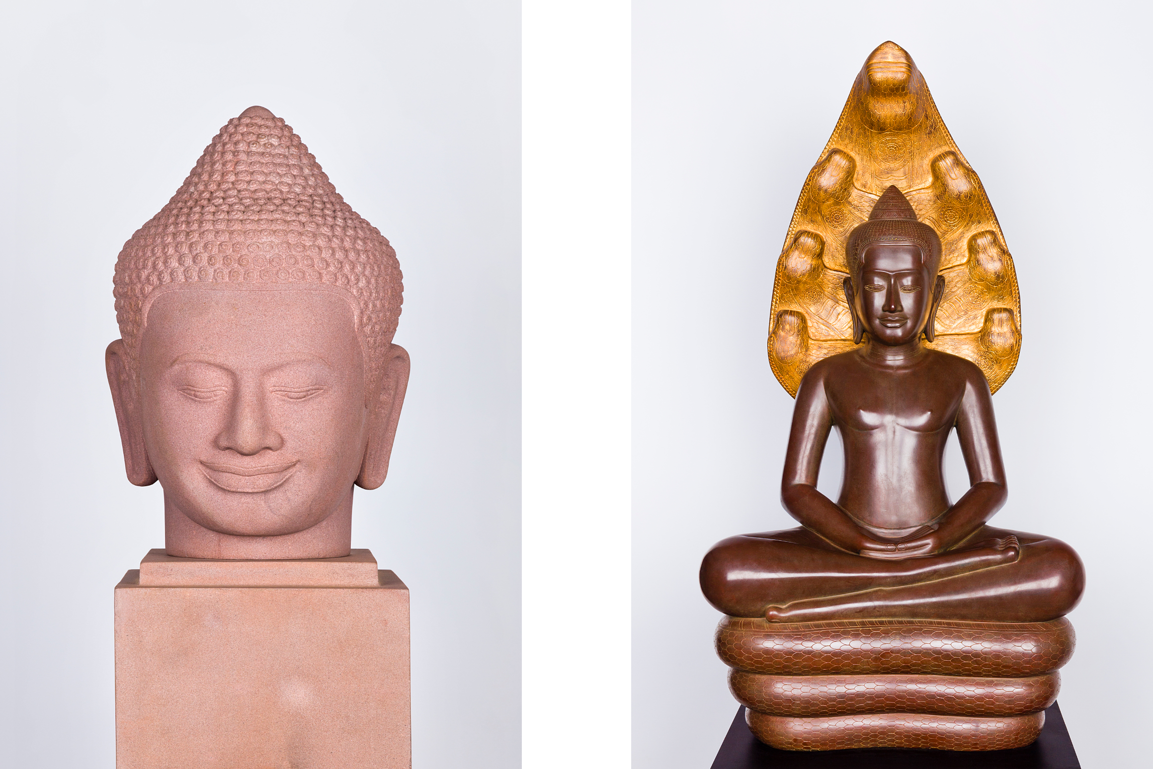 Khmer stone carving and Buddha art at Artisans Angkor in Siem Reap, Cambodia