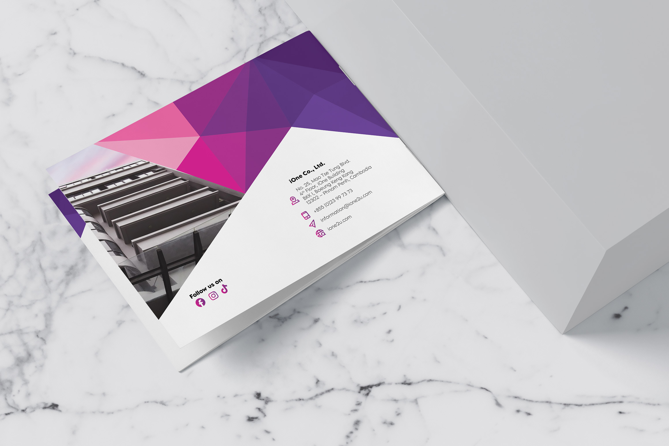 iOne Brochure Design | Freelance Graphic Designer in Cambodia