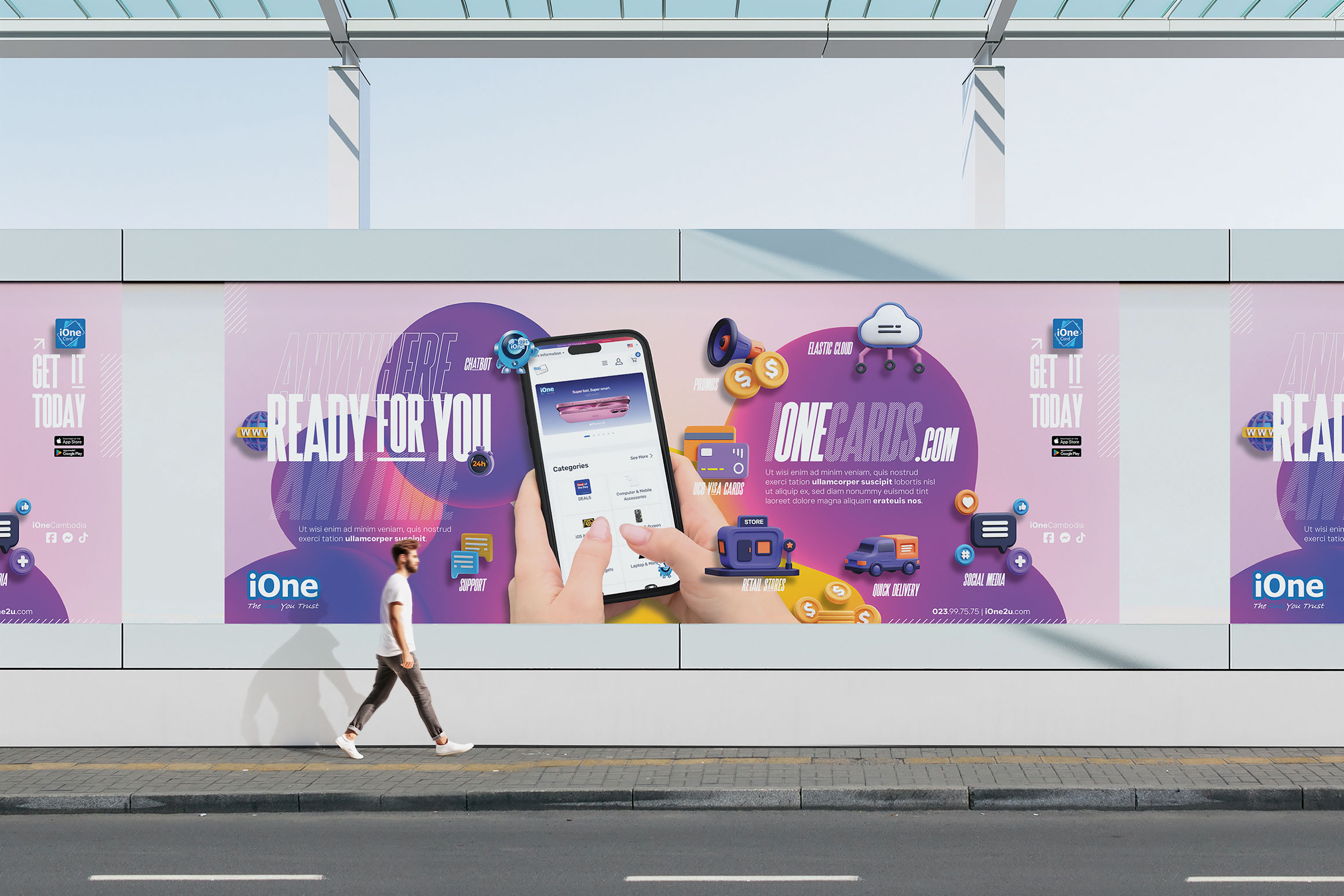 Advertising Designer in Phnom Penh | Billboard Creative for iOne Cambodia